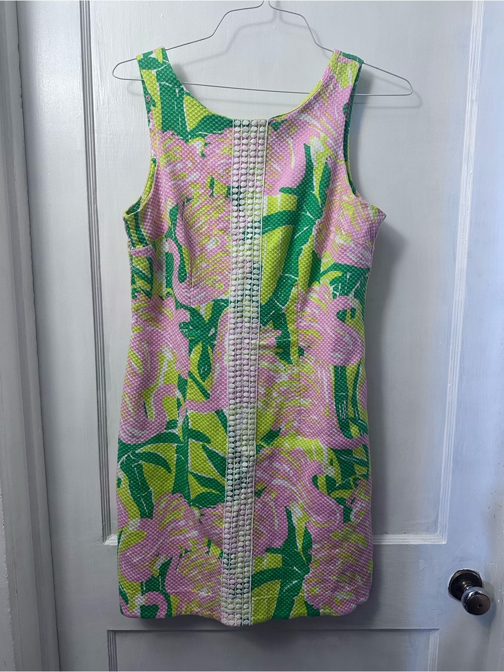 Lilly Pulitzer Sleeveless Floral Shift Dress in Pink and Green